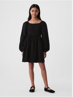Girls GAP Black Puff Sleeve Girls' Dress